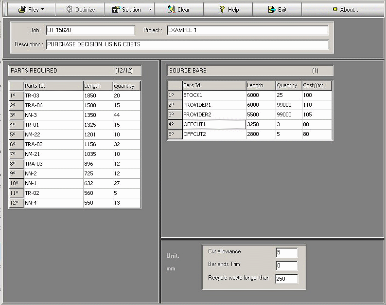 1DNest: 1D Cutting Optimizer 3.5.3.64