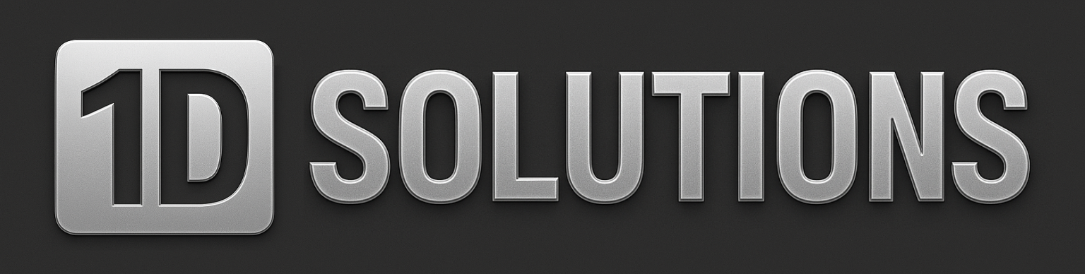 Logo White of 1D-solutions